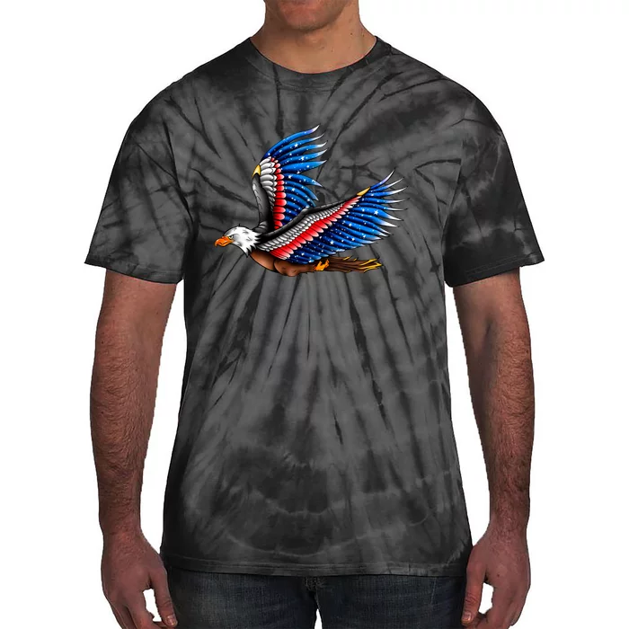 Tattoo American Eagle Tie-Dye T-Shirt