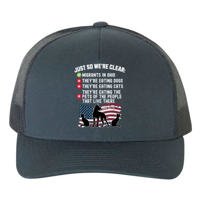 They Are Eating The Pets In Springfield Kamala Harris Walz Yupoong Adult 5-Panel Trucker Hat