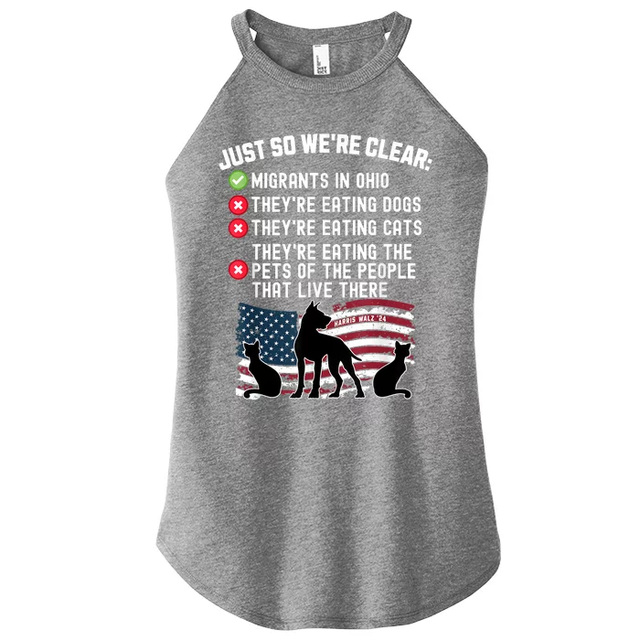 They Are Eating The Pets In Springfield Kamala Harris Walz Women’s Perfect Tri Rocker Tank