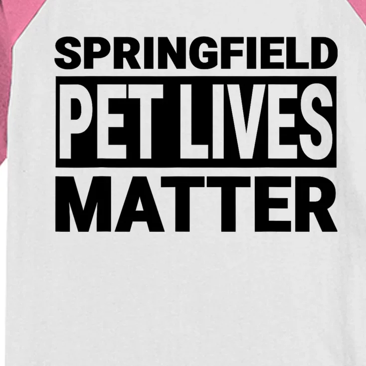 They Are Eating The Dogs Cats Springfield Pet Lives Matter Kids Colorblock Raglan Jersey