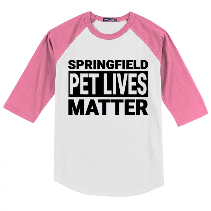 They Are Eating The Dogs Cats Springfield Pet Lives Matter Kids Colorblock Raglan Jersey