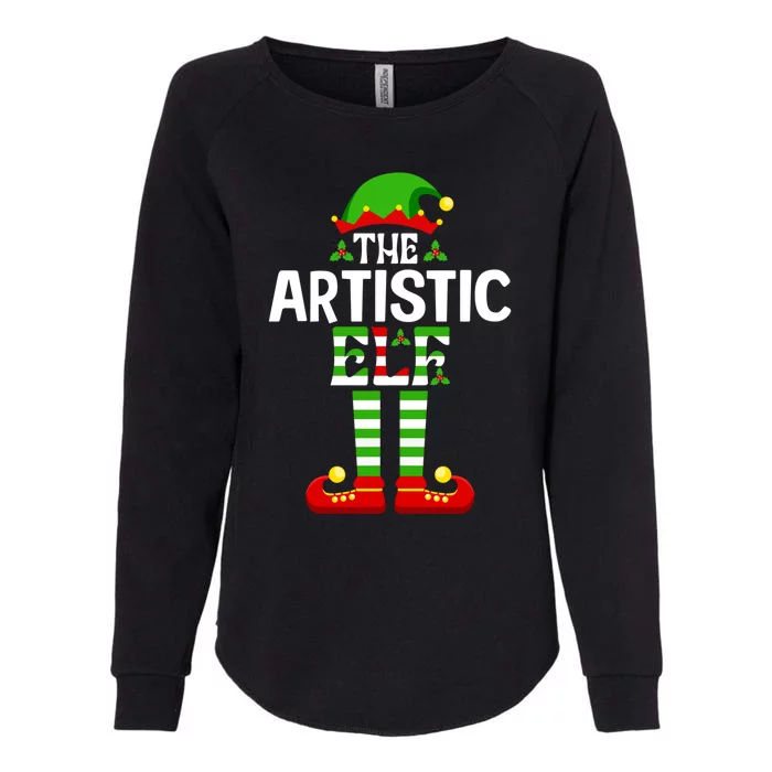 The Artistic Elf Great Gift Funny Christmas Family Matching Great Gift Womens California Wash Sweatshirt