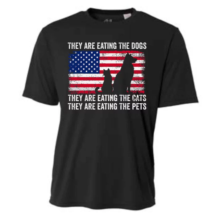 They Are Eating The Dogs The Cats The Pets Cooling Performance Crew T-Shirt