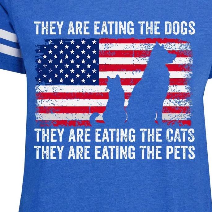 They Are Eating The Dogs The Cats The Pets Enza Ladies Jersey Football T-Shirt