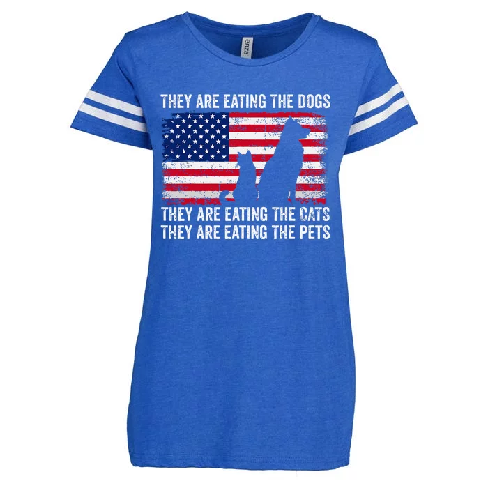 They Are Eating The Dogs The Cats The Pets Enza Ladies Jersey Football T-Shirt