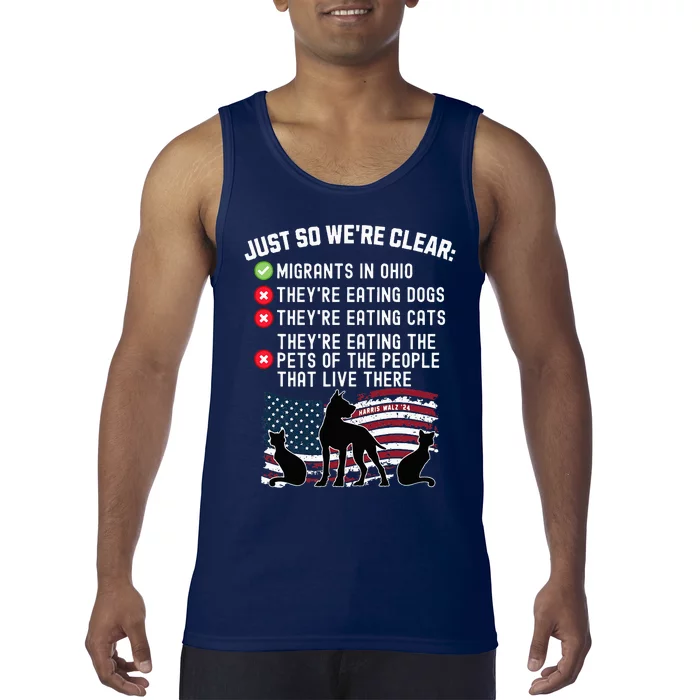 They Are Eating The Pets In Springfield Kamala Harris Walz Tank Top