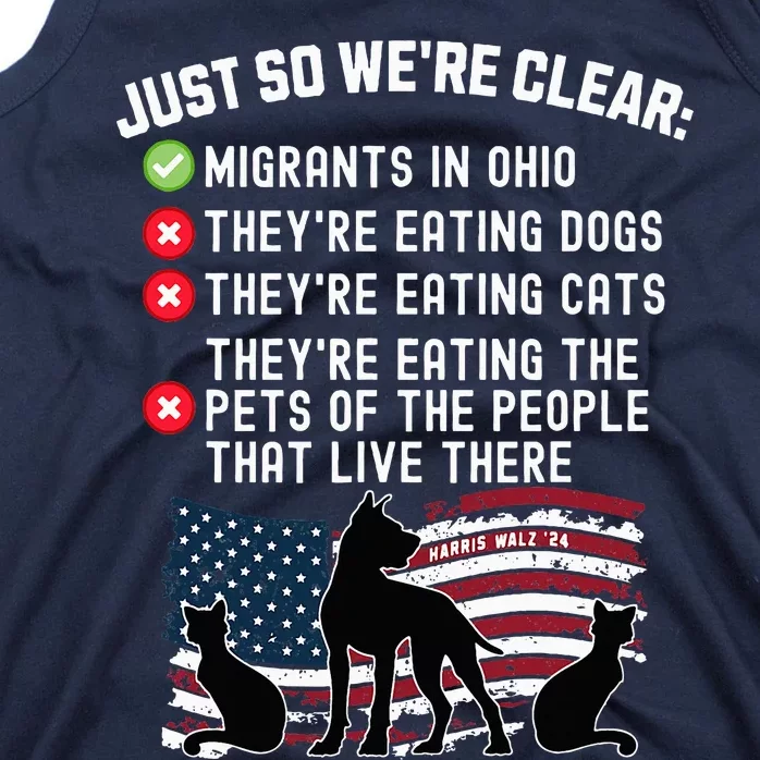 They Are Eating The Pets In Springfield Kamala Harris Walz Tank Top