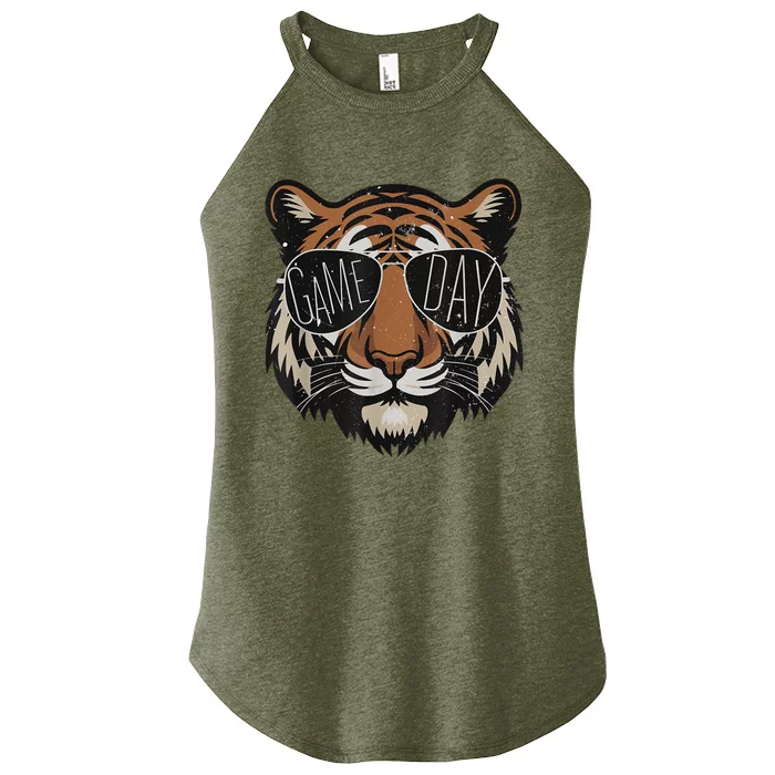 Touchdown American Football Game Day Thanksgiving Tiger Cool Women’s Perfect Tri Rocker Tank