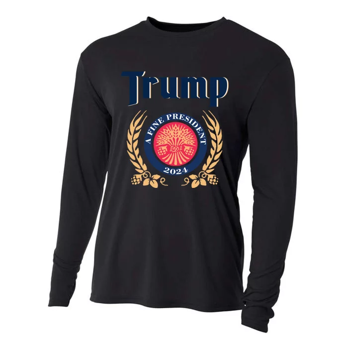 Trump A Fine President 2024 Cooling Performance Long Sleeve Crew