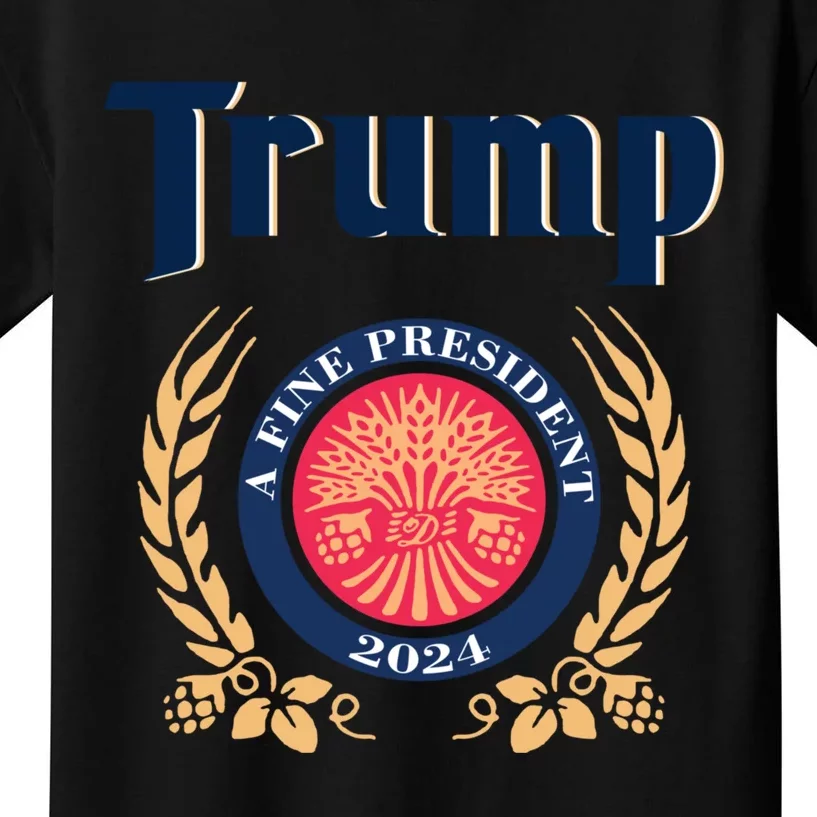 Trump A Fine President 2024 Kids T-Shirt