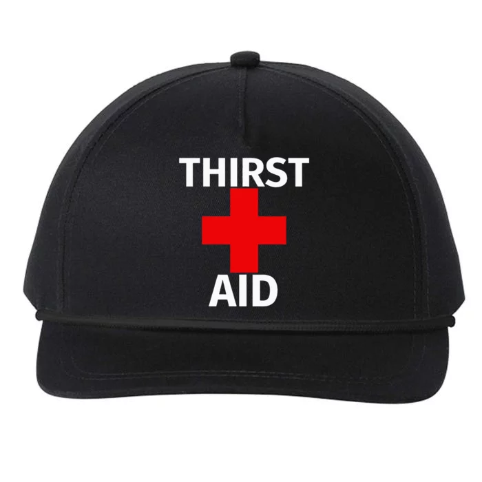 Thirst Aid Funny Drinking Snapback Five-Panel Rope Hat