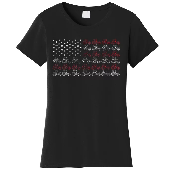 Tractor American Flag Farmer Women's T-Shirt