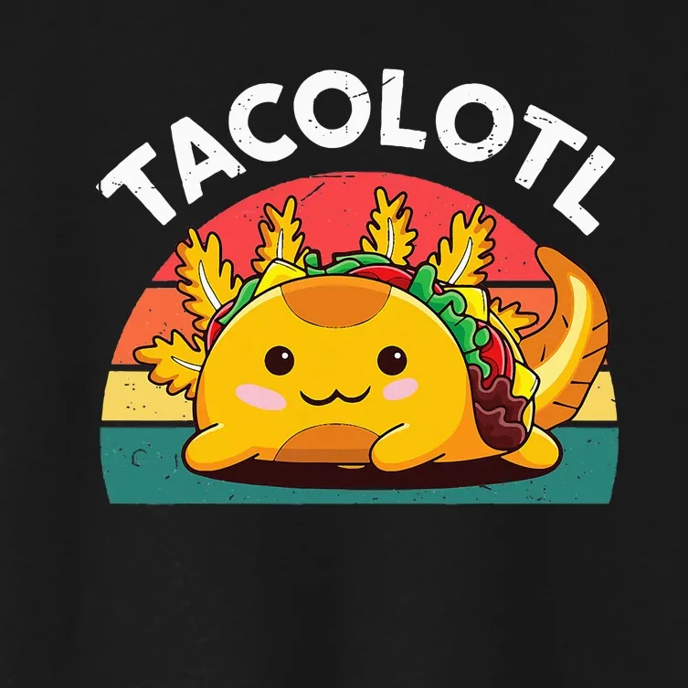 Taco Axolotl Funny Taco Tuesday Mexican Women's Crop Top Tee