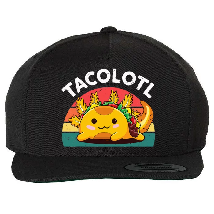 Taco Axolotl Funny Taco Tuesday Mexican Wool Snapback Cap