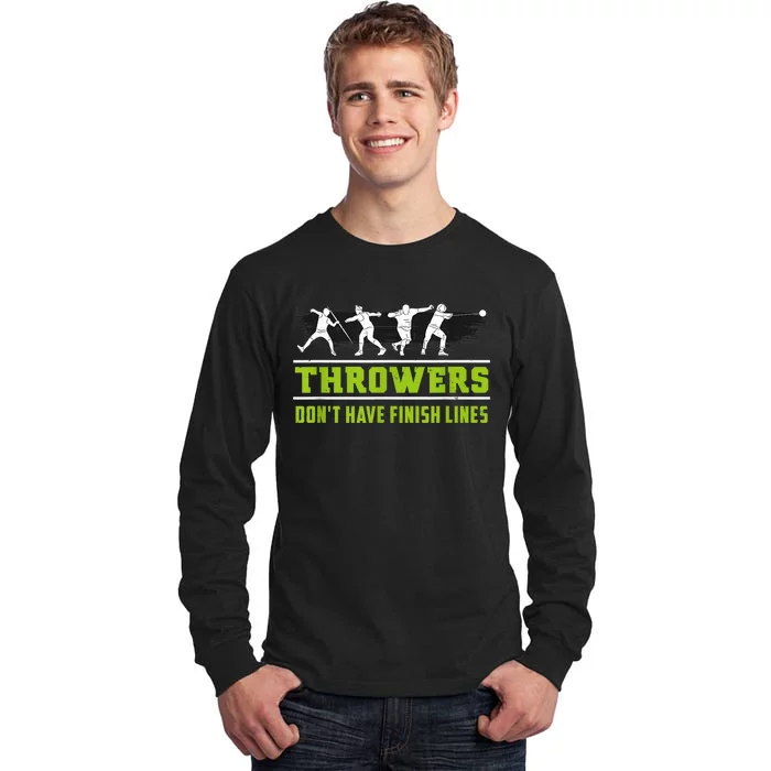 Track And Field Throwing Shot Put Outfit Finish Line Tall Long Sleeve T-Shirt