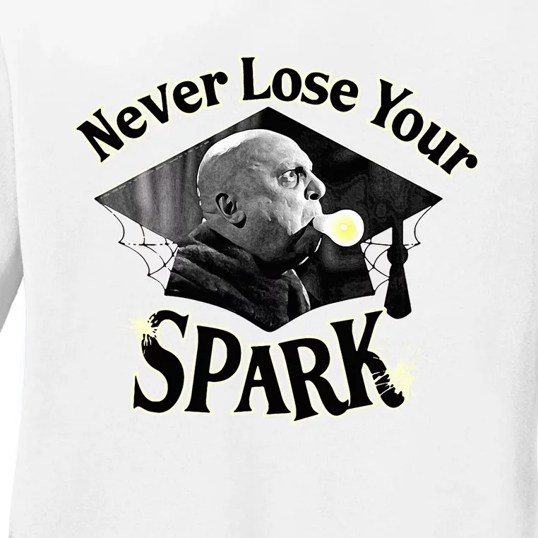 The Addams Family Tv Series – Uncle Fester Graduation Spark Ladies Long Sleeve Shirt