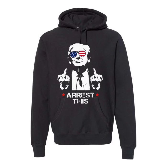 Trump Arrest Funny Premium Hoodie