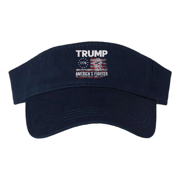 Trump AmericaS Fighter President Donald Trump Usa Flag Valucap Bio-Washed Visor