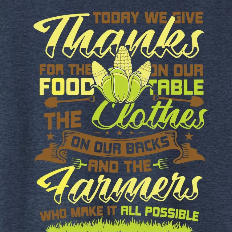 Thank A Farmer Appreciation Day Farmland Ranch Farmers Women's Crop Top Tee