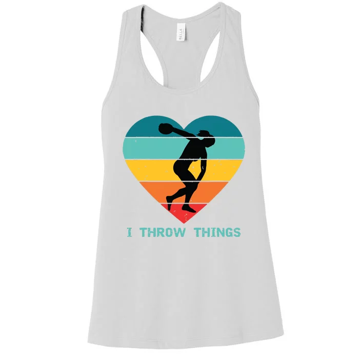 Track And Field Women Discus Thrower Women's Racerback Tank