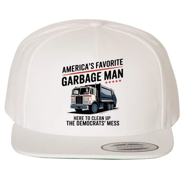 Trump AmericaS Favorite Garbage Man Trump In Trash Truck Wool Snapback Cap