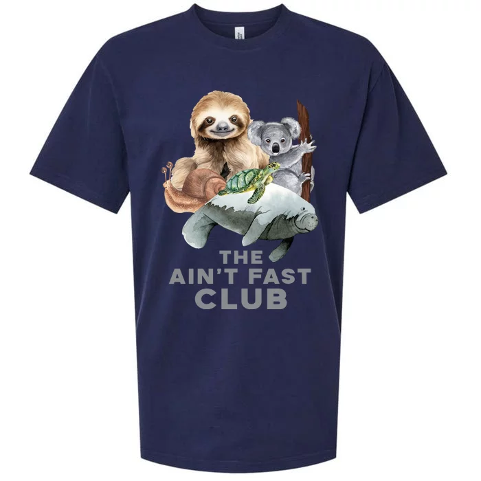 The Aint Fast Club Funny Cute Slow Animal Sueded Cloud Jersey T-Shirt