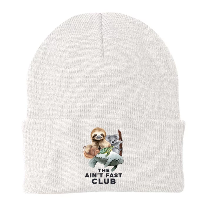 The Aint Fast Club Funny Cute Slow Animal Knit Cap Winter Beanie