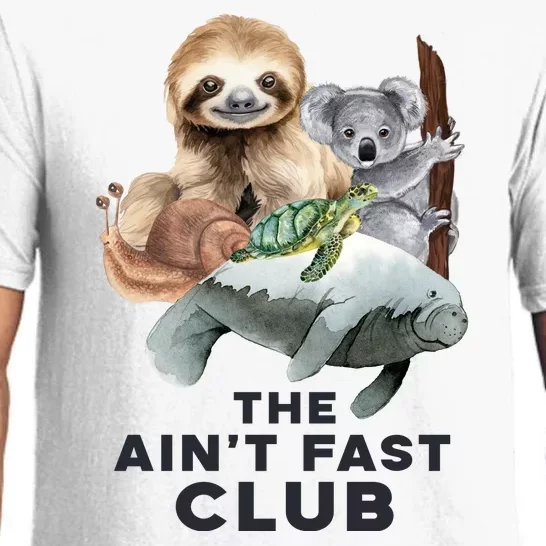 The Aint Fast Club Funny Cute Slow Animal Pajama Set