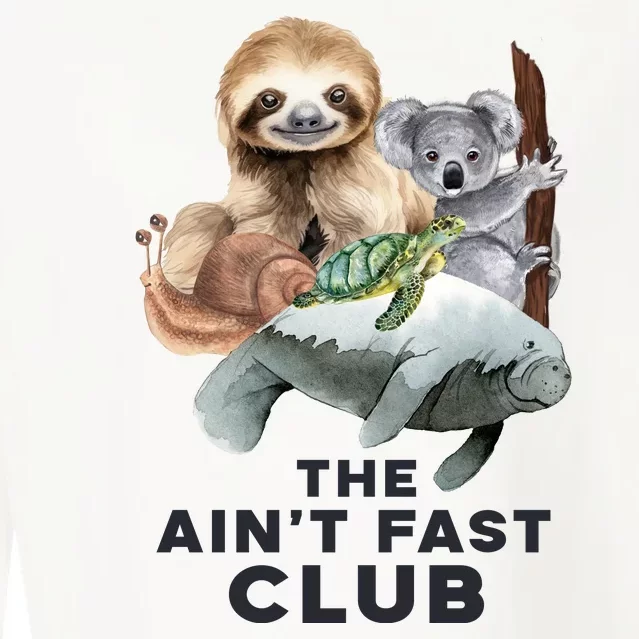 The Aint Fast Club Funny Cute Slow Animal Cropped Pullover Crew