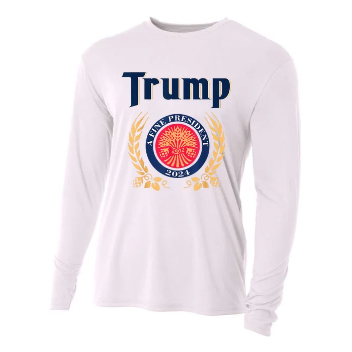 Trump A Fine President 2024 Cooling Performance Long Sleeve Crew