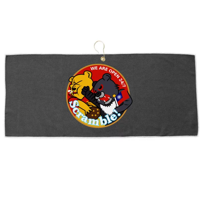 Taiwan Air Force Badge Red Large Microfiber Waffle Golf Towel