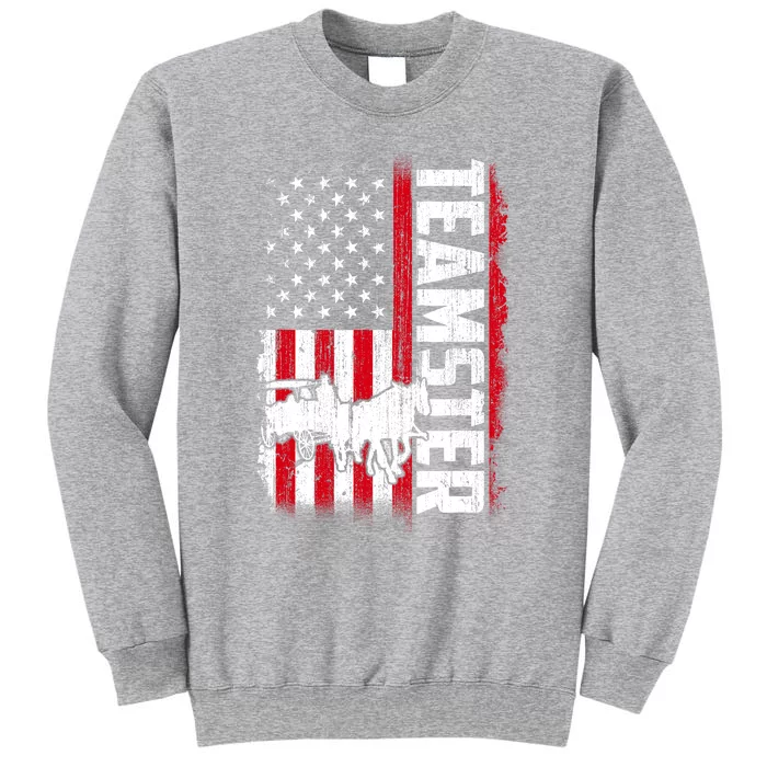 Teamster American Flag Funny Quotes Sayings Tall Sweatshirt