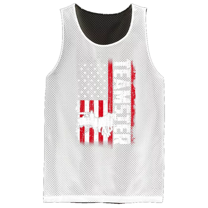 Teamster American Flag Funny Quotes Sayings Mesh Reversible Basketball Jersey Tank