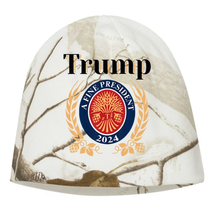 Trump A Fine President 2024 Reelection 2024 Kati - Camo Knit Beanie