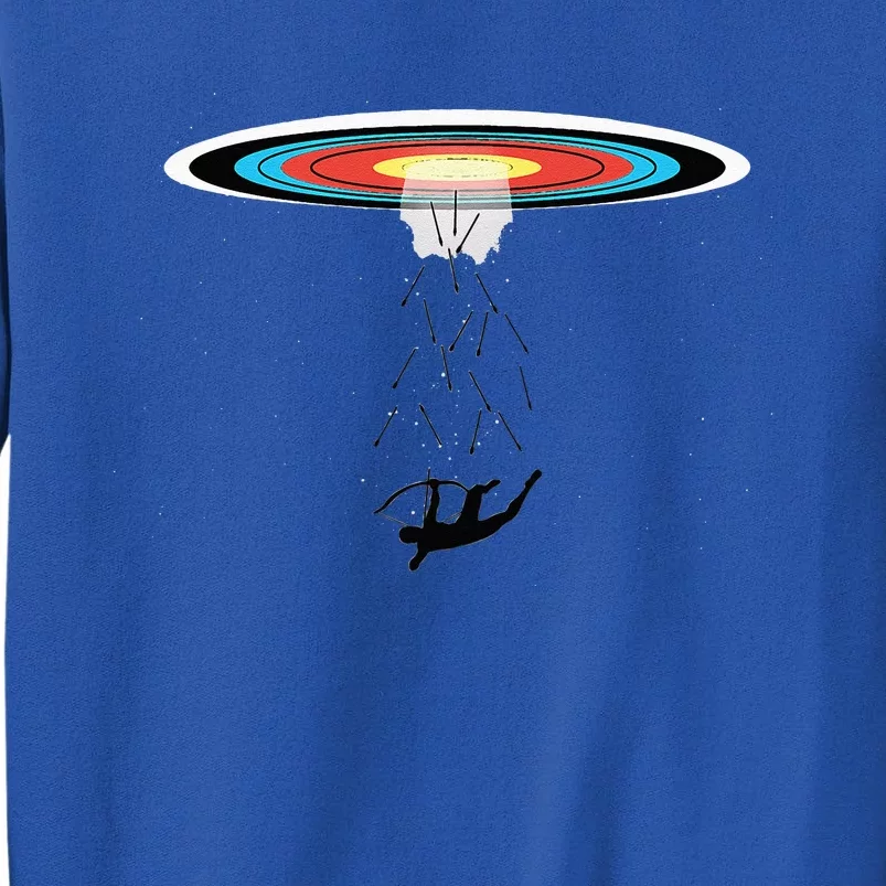 Traditional Archery Funny Ufo Archery Target Recurve Bow Tall Sweatshirt