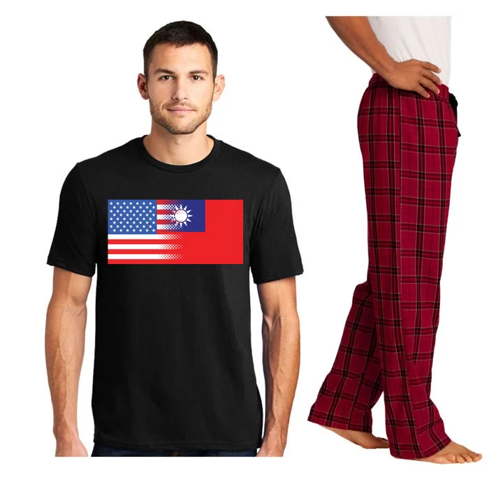 Taiwanese American Flag Us Taiwan Pride Gift Pajama Set