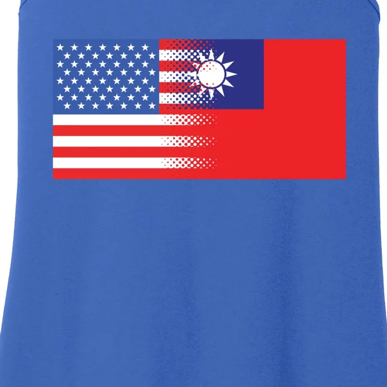 Taiwanese American Flag Us Taiwan Pride Gift Ladies Essential Tank