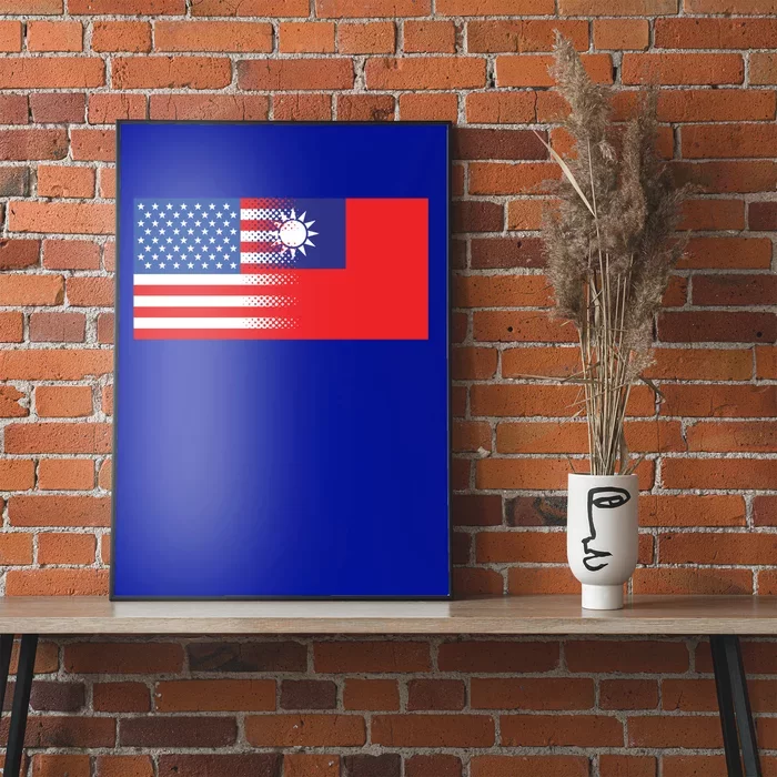 Taiwanese American Flag Us Taiwan Pride Gift Poster