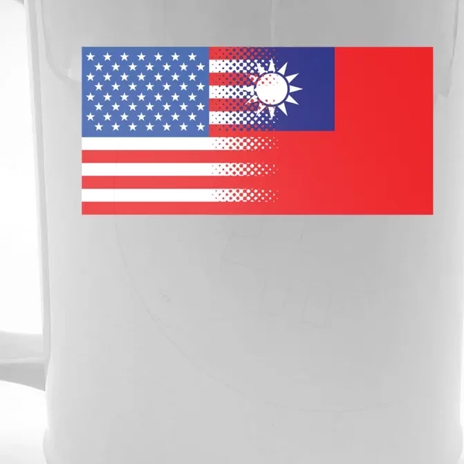 Taiwanese American Flag Us Taiwan Pride Gift Front & Back Beer Stein