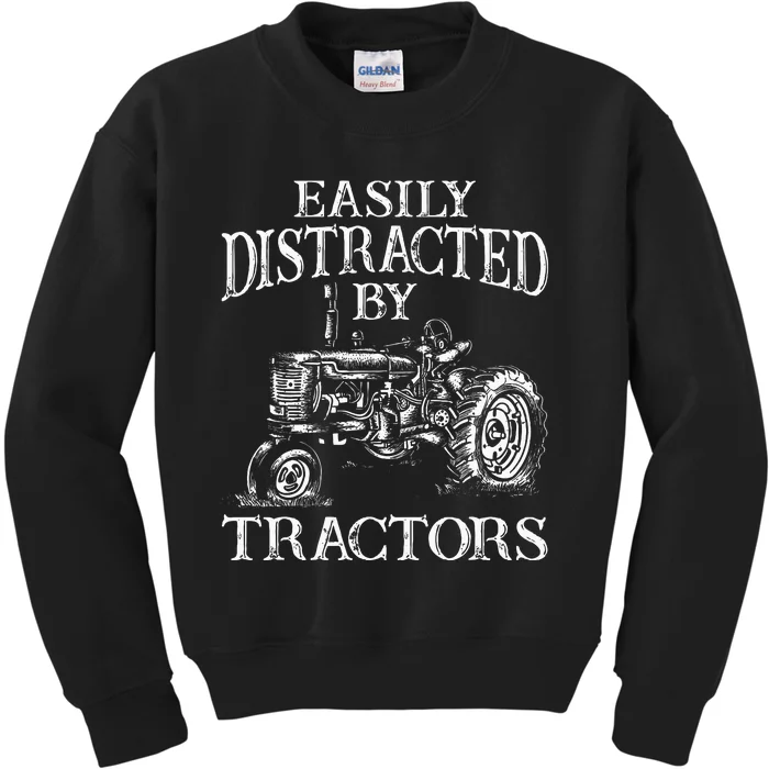 Tractor Art Farming Agriculture Farmer Truck Kids Sweatshirt