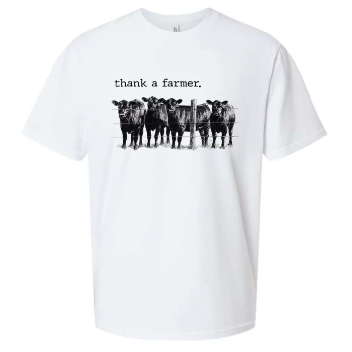 Thank a Farmer Cow Lover Heifer Lover Agriculture Outfit Sueded Cloud Jersey T-Shirt