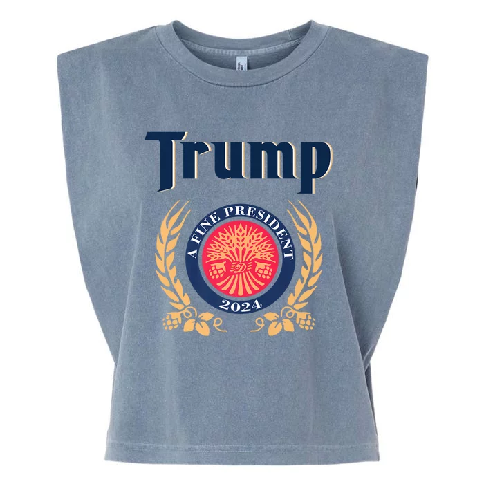 Trump A Fine President 2024 Garment-Dyed Women's Muscle Tee