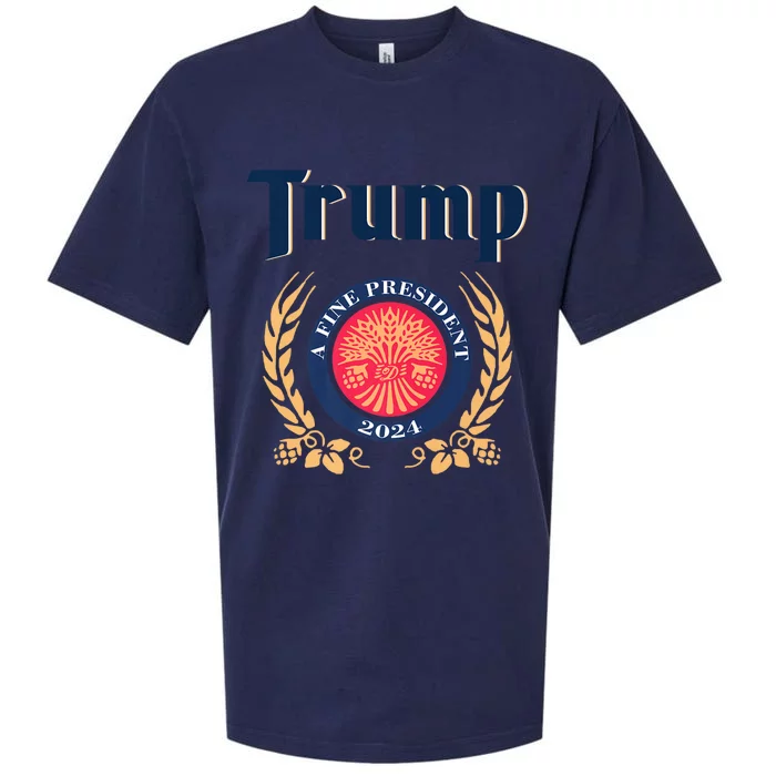 Trump A Fine President 2024 Sueded Cloud Jersey T-Shirt