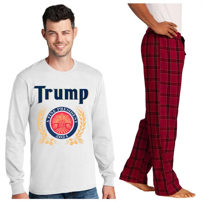 Trump A Fine President 2024 Long Sleeve Pajama Set