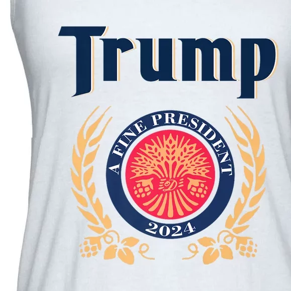 Trump A Fine President 2024 Ladies Essential Flowy Tank