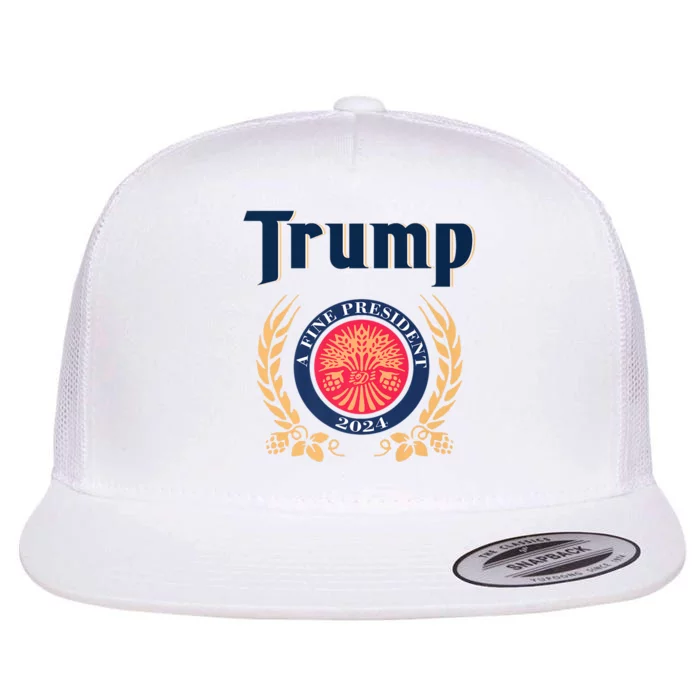 Trump A Fine President 2024 Flat Bill Trucker Hat