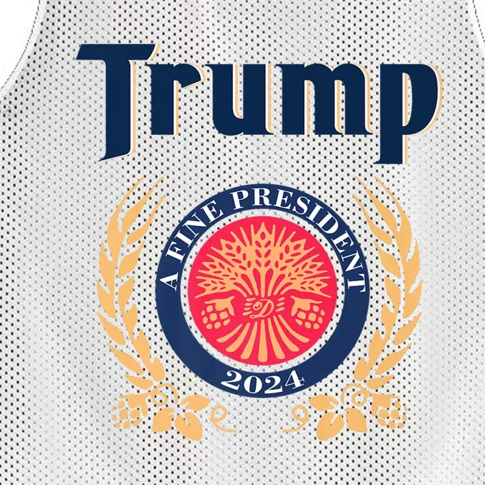 Trump A Fine President 2024 Mesh Reversible Basketball Jersey Tank