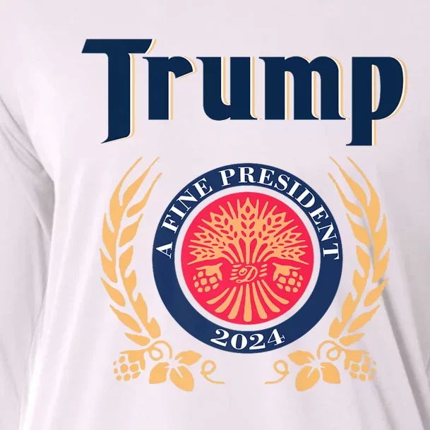 Trump A Fine President 2024 Cooling Performance Long Sleeve Crew