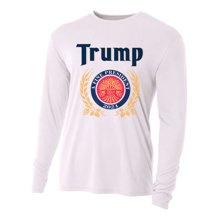 Trump A Fine President 2024 Cooling Performance Long Sleeve Crew