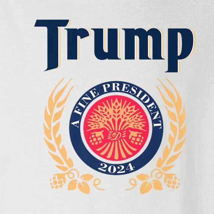 Trump A Fine President 2024 Toddler Long Sleeve Shirt